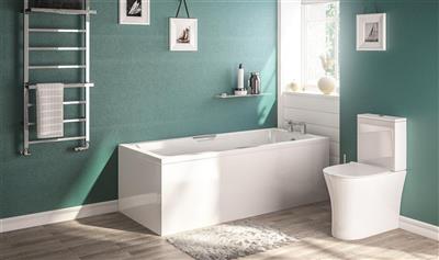 Portland 1700 x 700 x 350 Twin Grip(TG) Low Level Eco 5mm Bath - White