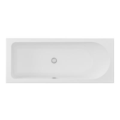 Biscay 1800 x 800 x 440mm Left hand (LH) Straight 5mm Shower Bath - White