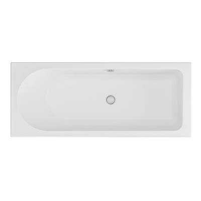 Biscay 1800 x 800 x 440mm Right Hand (RH) Straight 5mm Shower Bath - White