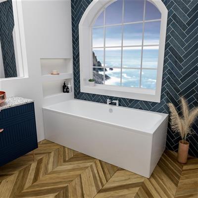 Malin Double Ended (DE) 1700 x 700 x 440mm Beauforte Bath - White