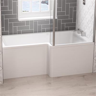 Portland L - Shape front panel 5mm 1700x560mm - White