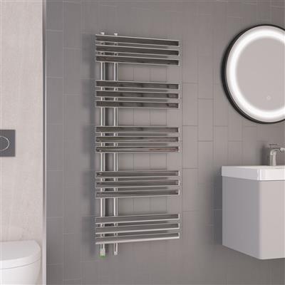 Loddon Dry Element Towel Rail 1200 x 500 Chrome