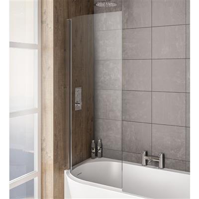 Bray 6mm 1400 x 730mm Left Hand Bath Screen - Chrome