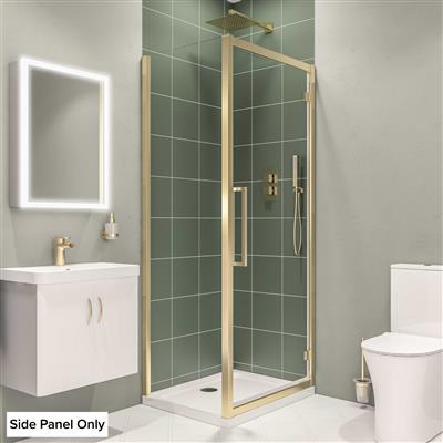 Corniche 2000 8mm 2000mm x 700mm Side Panel - Brushed Brass