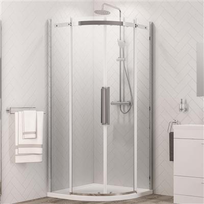 Corniche 2000 800x800mm Quadrant Shower Enclosure - Chrome