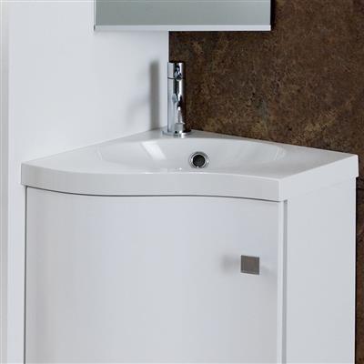 Oslo 38cm x (400x234)cm Left Hand (LH) 1 Tap Hole Corner Combi Long Basin - White