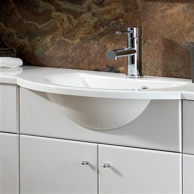 Bonito 60cm x 44cm 1 Tap Hole Basin - White