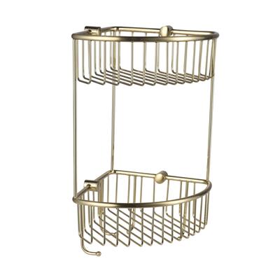 Baskets Double Basket - Brushed Brass