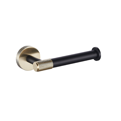 Catania Toilet Roll Holder in Matt Black/Brushed Brass