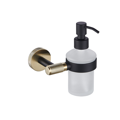 Catania Soap Dispenser Matt Black/Brushed Brass