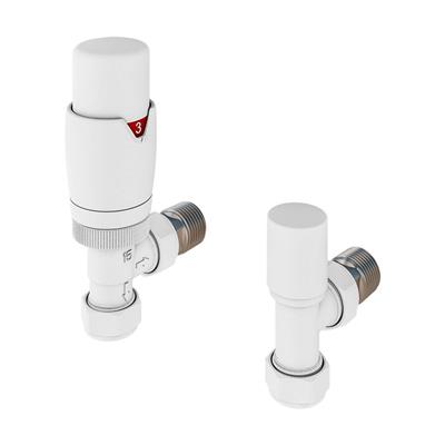 Angle Designer TRV with Lockshield 15mm Matt White