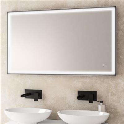 Castelli 800x600mm LED Framed Bathroom Mirror - Black