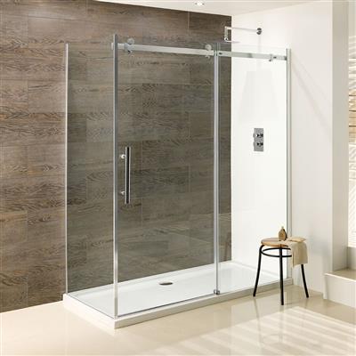 Vanguard 10mm 2000mm x 1400mm Slider Shower Door - Chrome