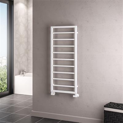 Ryton 1200 x 500mm. Towel Rail Matt White