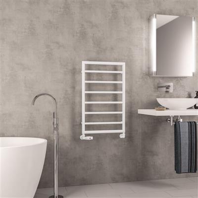 Kenilworth 800 x 500mm. Towel Rail Matt White