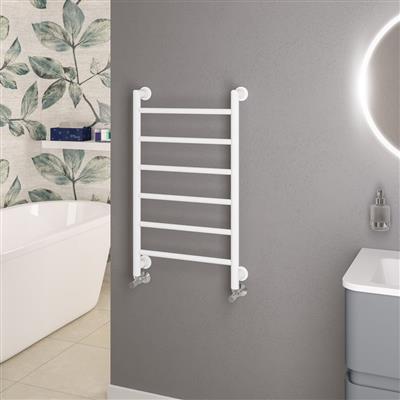 Eshton 800 x 500mm. Towel Rail Matt White