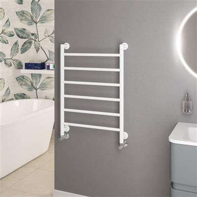 Eshton 800 x 600mm. Towel Rail Matt White