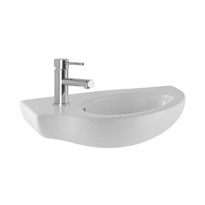 Lisbon II 57cm x 32cm Left Hand (LH) 1 Tap Hole Cloakroom Basin with Overflow - White