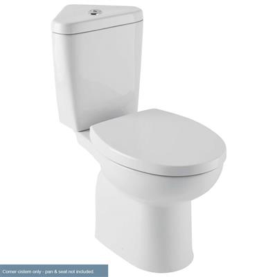 Lisbon II Corner Cistern with Dual Flush - White