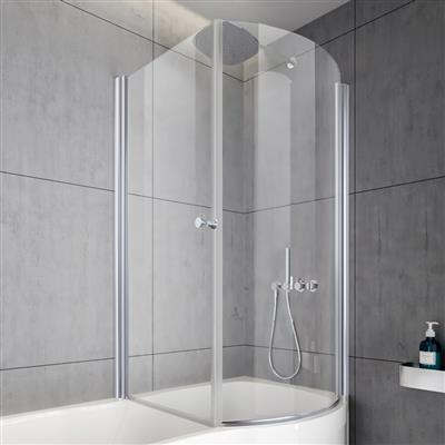 Beaufort 6mm 1535 x (775+850)mm Right Hand (RH) Type 1 Pivot Door Bath Screen - Chrome