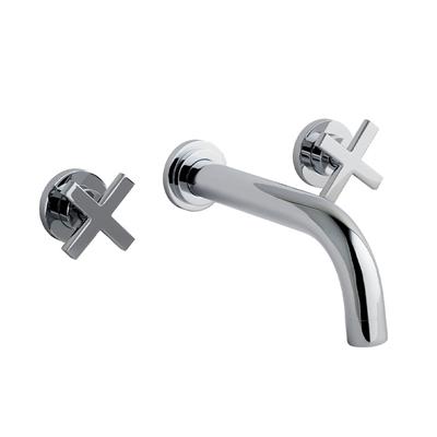 Prado Star Wall Mounted 3 Tap Hole Basin Mixer Tap Chrome