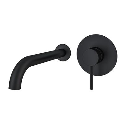 Heyford Wall Mounted Basin Tap Black