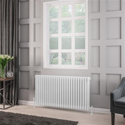 Rivassa 3 Column Radiator 600 x 1148mm Gloss White