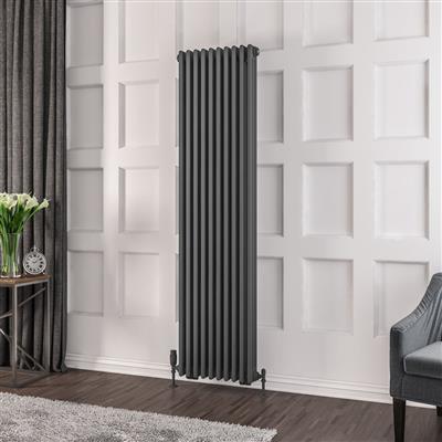 Rivassa 3 Column Rad. 1800x473mm Matt Anthracite