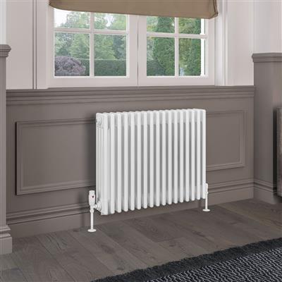 Rivassa 4 Column Radiator 600 x 785mm Gloss White