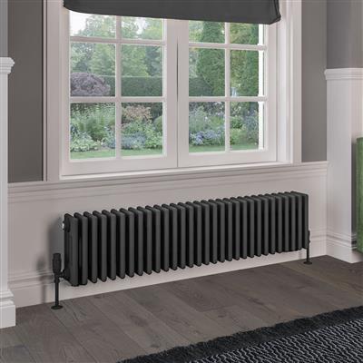 Rivassa 4 Column Radiator 300 x 1373mm Matt Anthracite