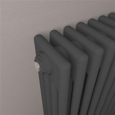 Rivassa 4 Column Radiator 300 x 1505mm Matt Anthracite