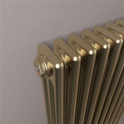 Rivassa 3 Column Radiator 600 x 833mm Bronze Effect