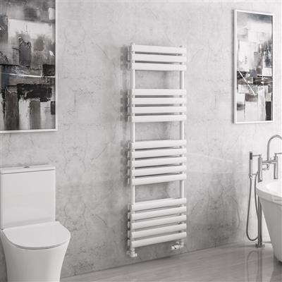 Tunstall Double 1600 x 500 Towel Rail Matt White