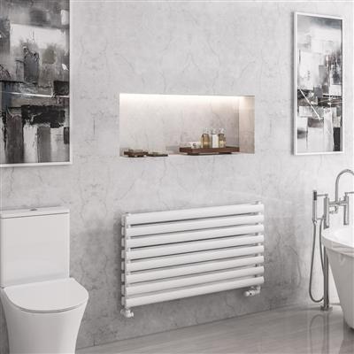 Tunstall Double 560 x 1000 Towel Rail Matt White