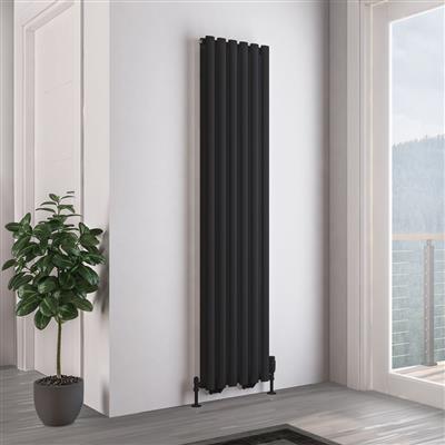 Tunstall Double 1800 x 420 Radiator Matt Black