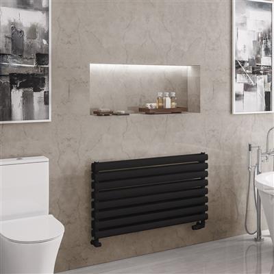 Tunstall Double 560 x 1000 Towel Rail Matt Black