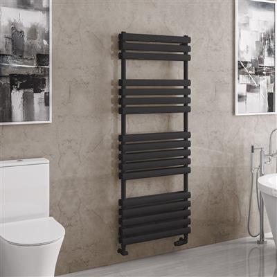 Tunstall Double 1600 x 600 Towel Rail Matt Black