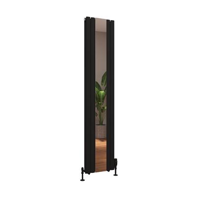 Tunstall Double Mirror 1800 x 380 Radiator Matt Black