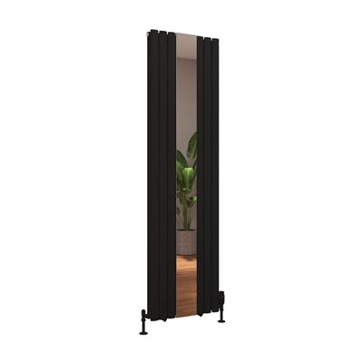 Tunstall Double Mirror 1800 x 500 Radiator Matt Black