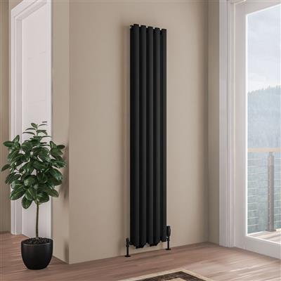 Tunstall Double 1800 x 350 Radiator Matt Black