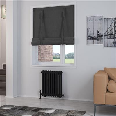 Rivassa 2 Column Radiator 600 x 518mm Matt Black