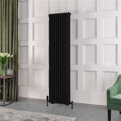 Rivassa 3 Column Radiator 1800 x 473mm Matt Black