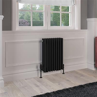 Rivassa 4 Column Radiator 600 x 425mm Matt Black