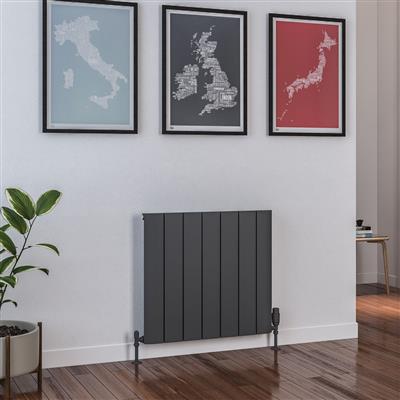 Peretti 600 x 660 Aluminium Radiator Matt Anthracite