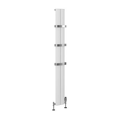 Berlini 1800 x 185 Aluminium Radiator Matt White