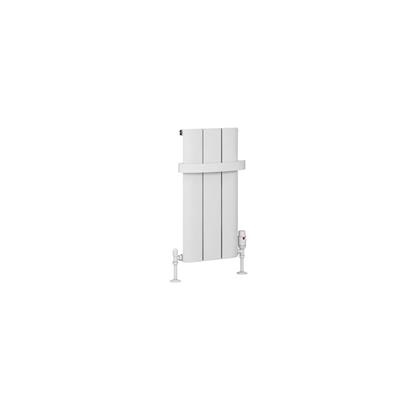 Peretti 600 x 280 Aluminium Radiator Matt White