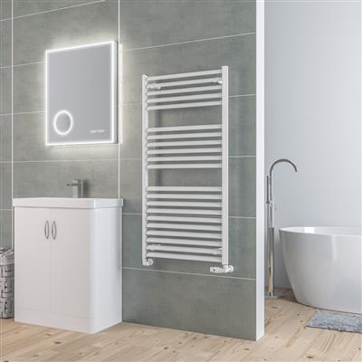 Velor 1200 x 600 Aluminium Towel Rail Matt White