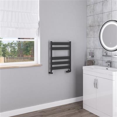 Pelago Aluminium Towel Rail 600x500mm Matt Anthracite