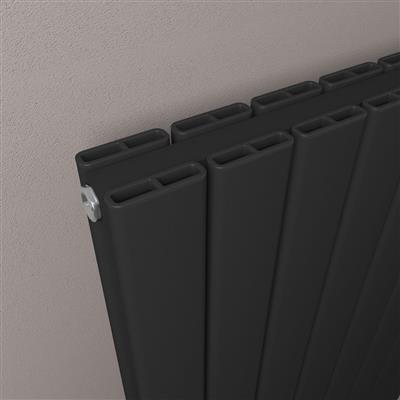 Hadleigh 600 x 485 Aluminium Radiator Matt Black