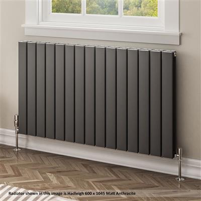 Hadleigh 600 x 1255 Aluminium Radiator Matt Black